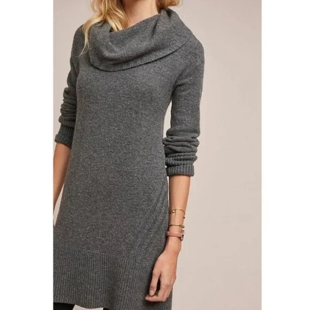 NWT Anthropologie Sonoran Cowl Neck Sweater Dress - Grey - XS